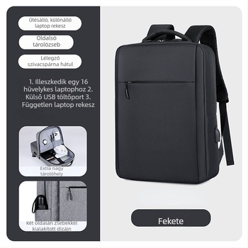 Laptop hátizsák PU anyagból, Oxford bélés, 2025 tavasz, férfiaknak