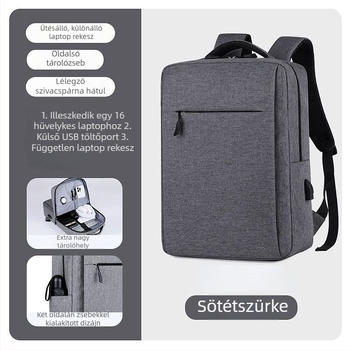 Laptop hátizsák PU anyagból, Oxford bélés, 2025 tavasz, férfiaknak