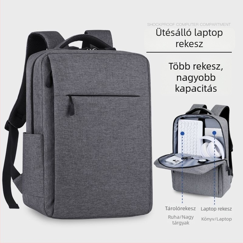 Laptop hátizsák PU anyagból, Oxford bélés, 2025 tavasz, férfiaknak