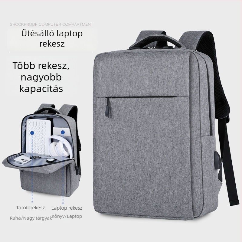 Laptop hátizsák PU anyagból, Oxford bélés, 2025 tavasz, férfiaknak