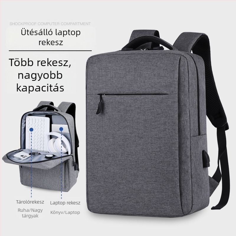 Laptop hátizsák PU anyagból, Oxford bélés, 2025 tavasz, férfiaknak