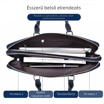 BADENROO PU üzleti aktatáska betűmintával és poliészter béléssel, üzleti utazásokhoz