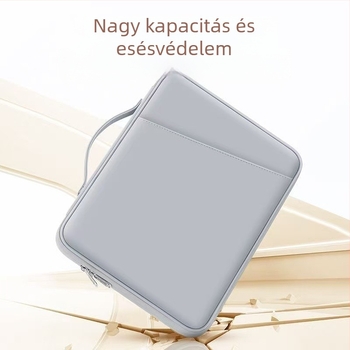 PU tabletáska diagonális elülső zsebbel, tollrekesszel, ütésálló védelemmel, 13 hüvelykes tabletához (iPad kompatibilis)