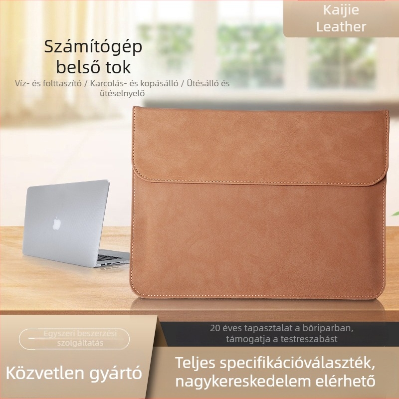 PU laptop tok matt vízálló szövettel, kompatibil Lenovo, Apple, Huawei és MateBook