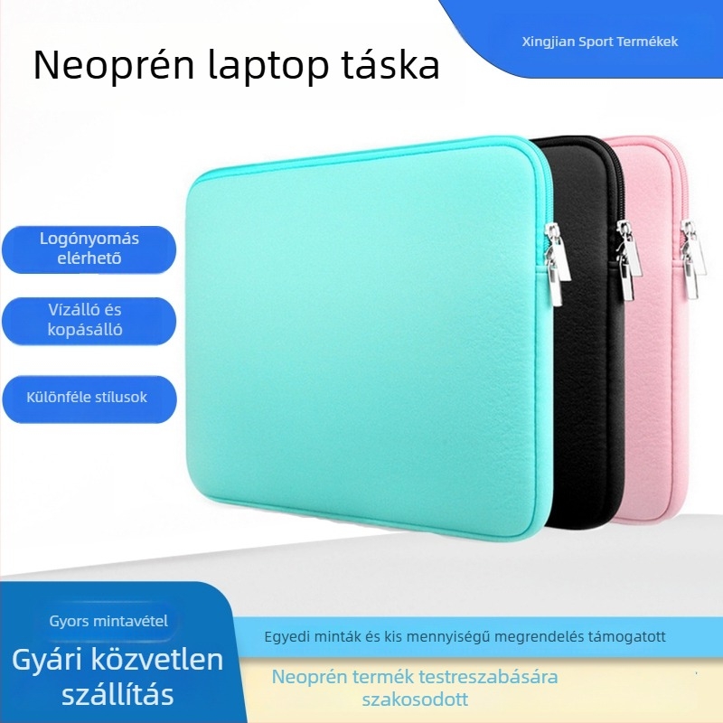Záras védőtok laptophoz és tablethez, diving anyag, vízálló, kopásálló, vágásálló, geometriai minta