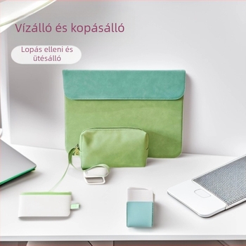 PU bőr laptop tok 14 hüvelykes MacBookhoz – vízálló, kopásálló, lopás elleni védelem, szeizmikus védelem