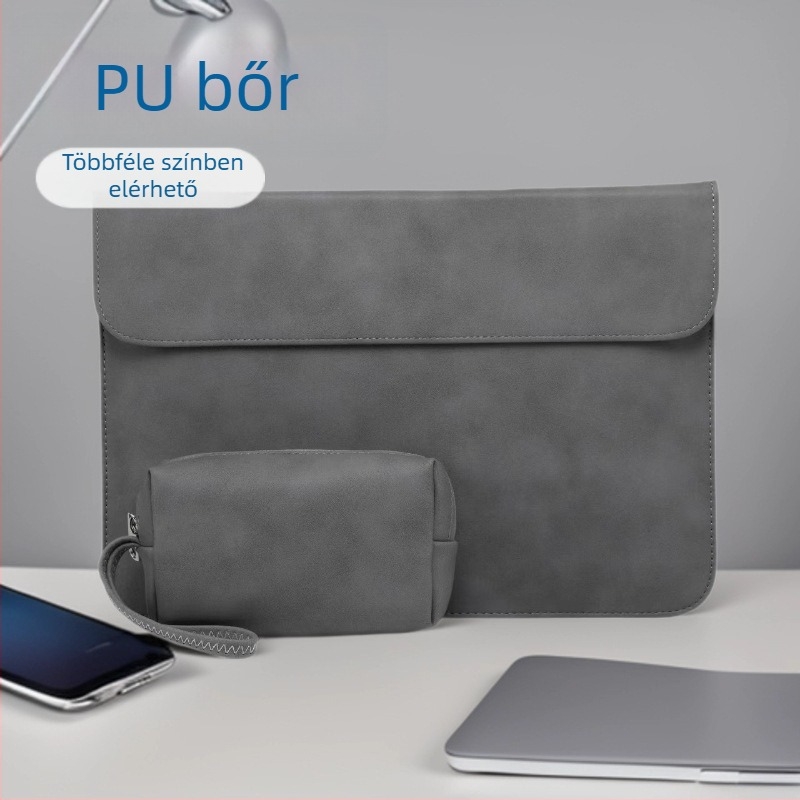 PU bőr laptop tok 14 hüvelykes MacBookhoz – vízálló, kopásálló, lopás elleni védelem, szeizmikus védelem