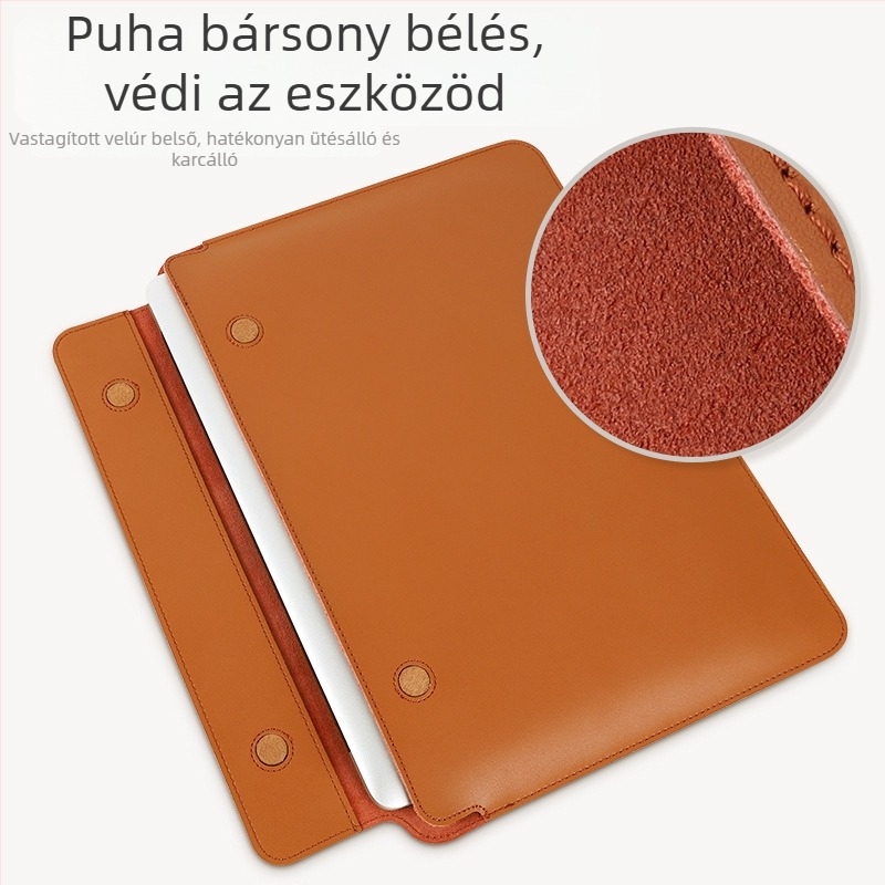 Valódi bőr belső tok MacBook Pro és MacBook Air számára, súly 0,4 kg