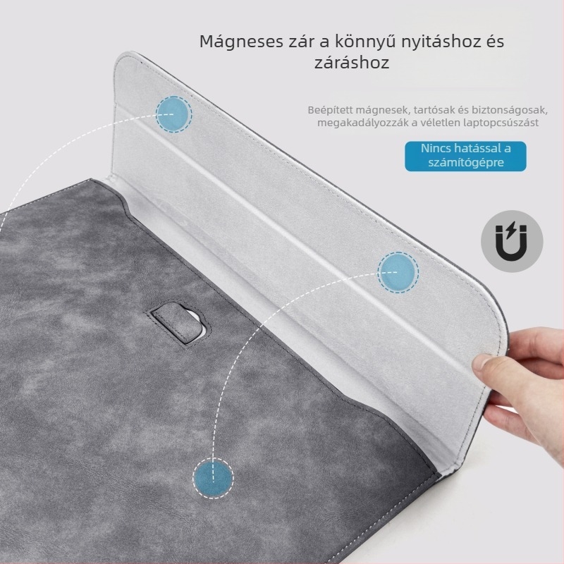 Laptop állvány belső tok – juhbőr, vízálló, kopásálló, földrengésálló, Classicpacking