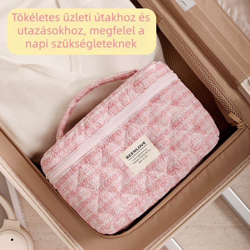 Bei Lian sminktáska, Dream Cover hímzett kozmetikai táska, poliészter, kocka alakú, multifunkcionális