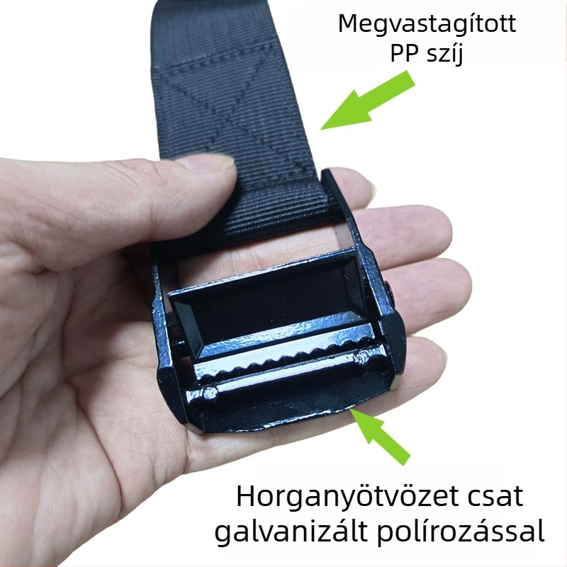 Cink ötvözetű csatos szalag utazáshoz és áruk rögzítéséhez