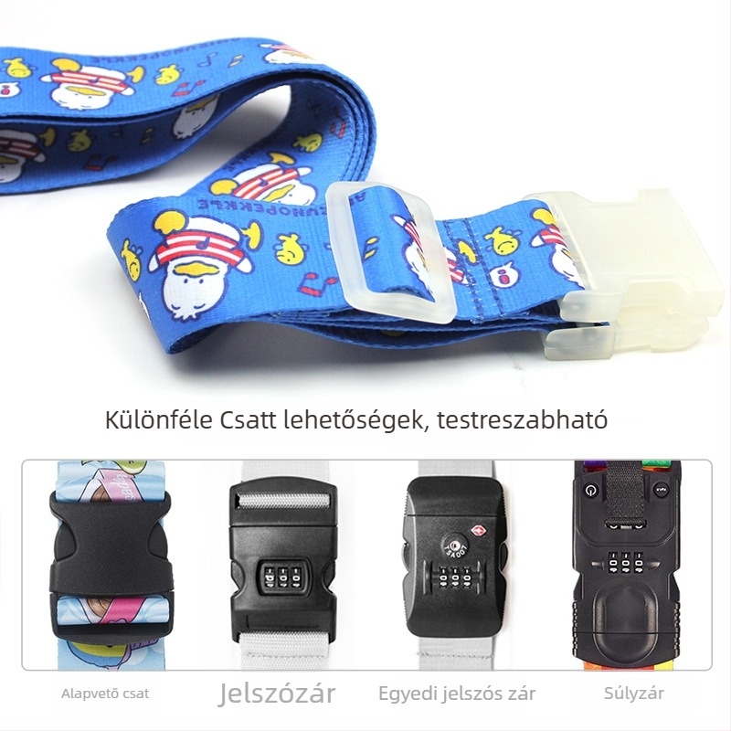 Poggyász pánt, állítható, vesztés elleni, poliészter, Yihong
