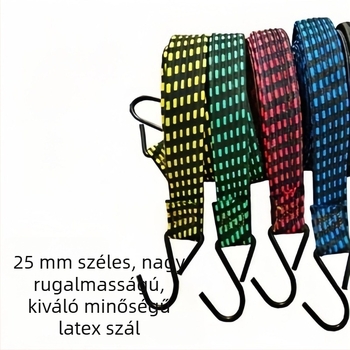 Motorkerékpárhoz és elektromos járművekhez készült magas rugalmasságú poggyászheveder — tartós elasztikus rögzítőheveder