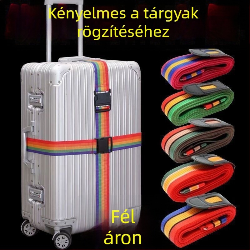 Nylon bőröndpántok keresztpántokkal, megerősített, utazásokhoz