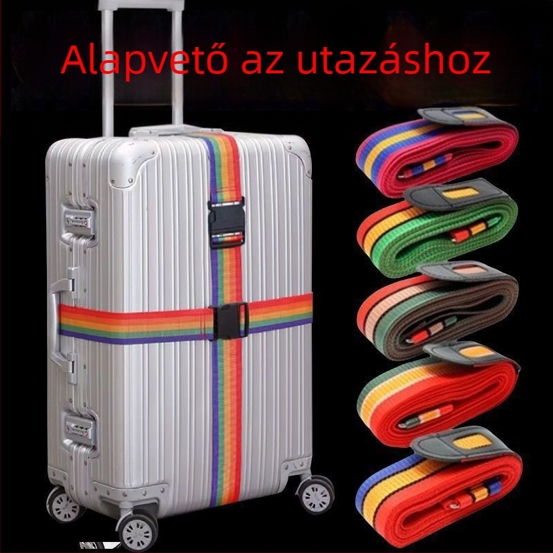 Nylon bőröndpántok keresztpántokkal, megerősített, utazásokhoz
