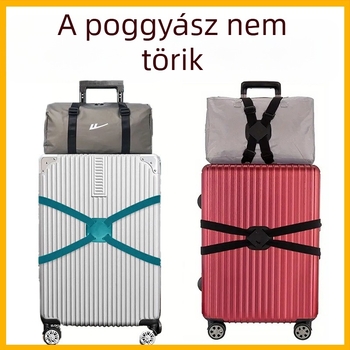 8-as alakú megerősített bőröndheveder, anti-theft funkcióval, utazási kiegészítő, corduroy anyag