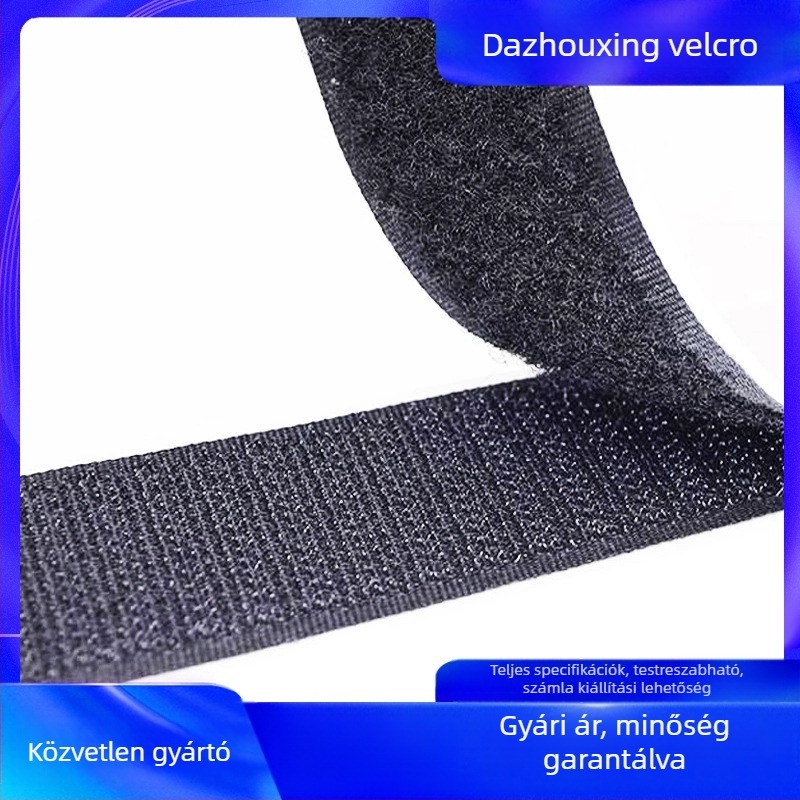 Nylon Velcro kábel szalag ragasztó hátlappal, anyag: nylon, keverék: nylon/poliészter, márka: Dazhouxing, alkalmazás: adat- és töltőkábelekhez