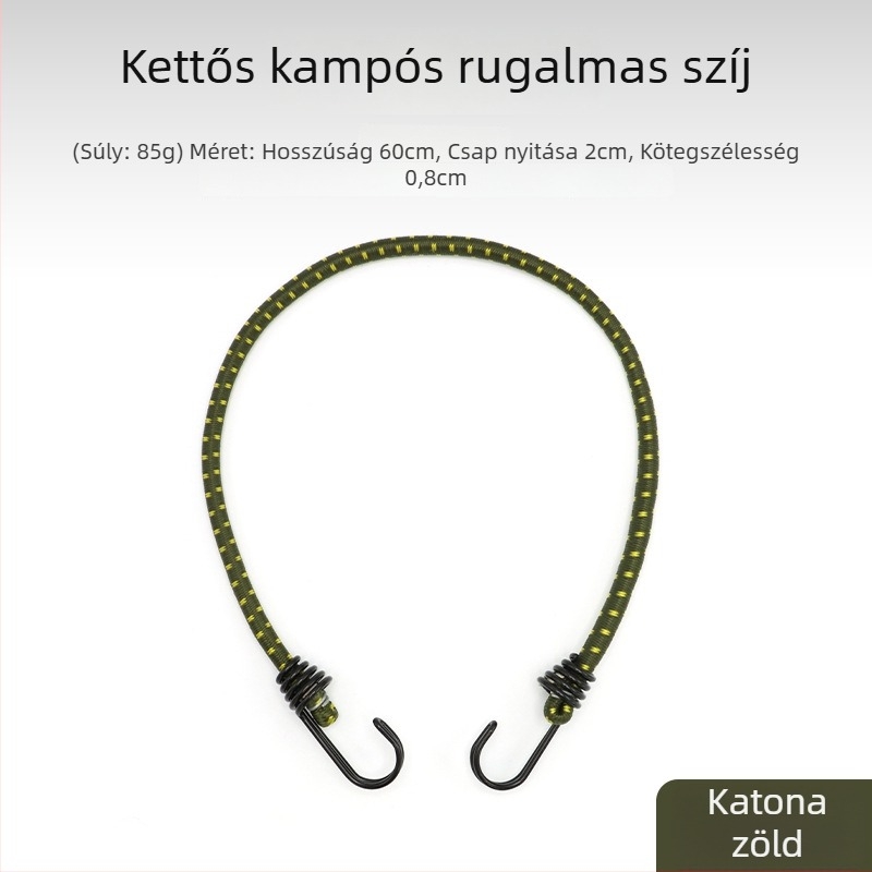 ANJI rugalmas külső kötél sátrakhoz és kempingezéshez – anyag: Beef rib rope; felhasználás: sátrak, ruhaszárítás, poggyász csomagolás