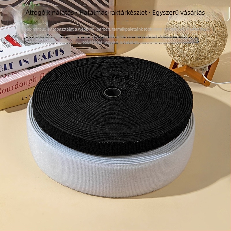 Színes nylon elasztikus szalag Velcro-val ruházati kiegészítőkhez