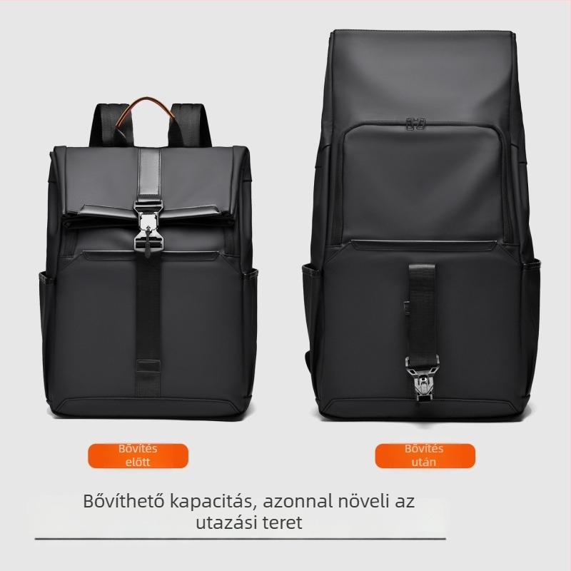 Férfi minimalista hátizsák üzleti utazásokhoz, nylon, 20–35L, 15 colos laptophoz