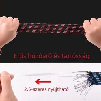 Polipropilén kötöző szalag, rugalmas, 2,5–3 cm széles, 1–5 m hosszú