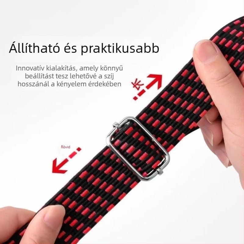 Polipropilén kötöző szalag, rugalmas, 2,5–3 cm széles, 1–5 m hosszú