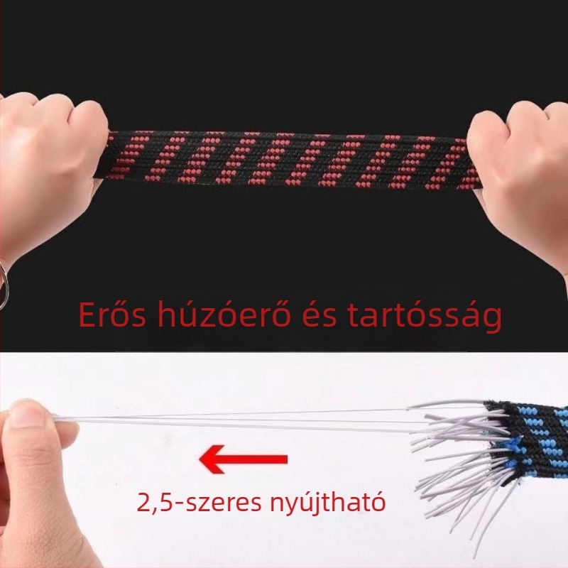 Polipropilén kötöző szalag, rugalmas, 2,5–3 cm széles, 1–5 m hosszú