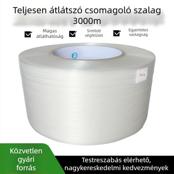 Géphez való csomagoló szalag, PP 11045, 0,45–0,5 mm, húzóerő 100 kg, súly 8,1 kg