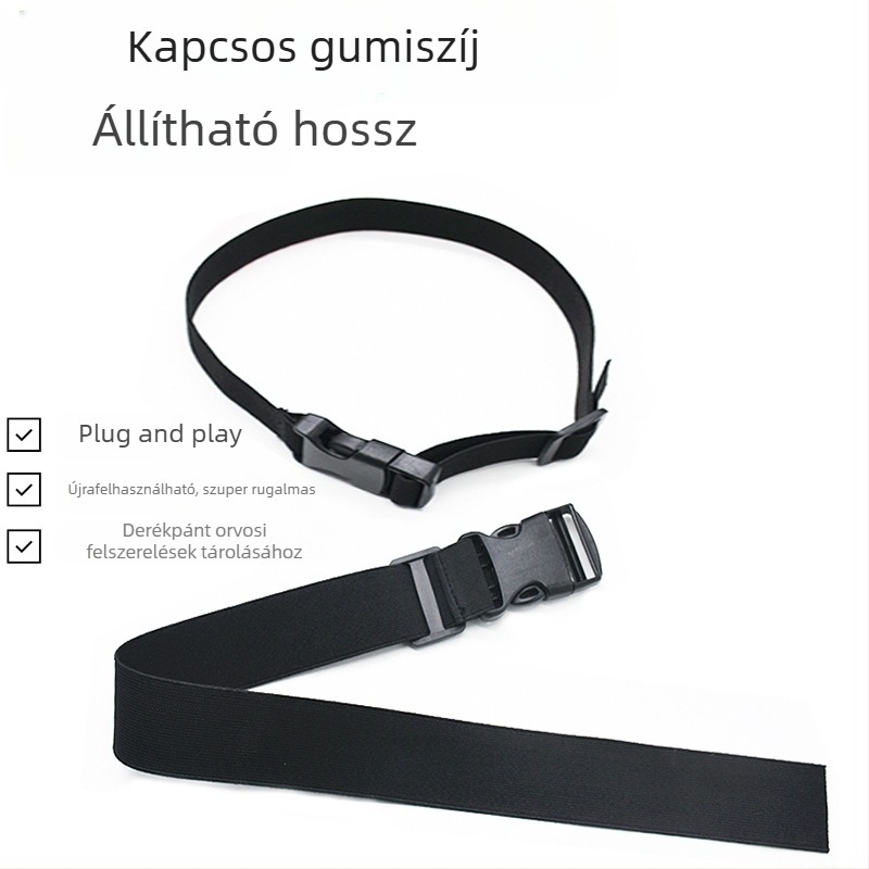 3,8 cm-es elasztikus pánt csattal, vékony állítható öv tároláshoz és rögzítéshez