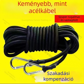 Motorkerékpár rögzítő kötél, többfunkciós, erős poliészter és bőrből készült fonal, teherbírás 25 kg
