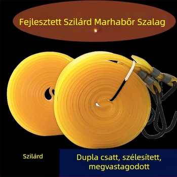 Rugalmas poggyász-kötöző szalag; anyag: borjúbőr; típus: rugalmas szalag; alkalmas poggyász kötözésére; elérhető különböző hosszúságok