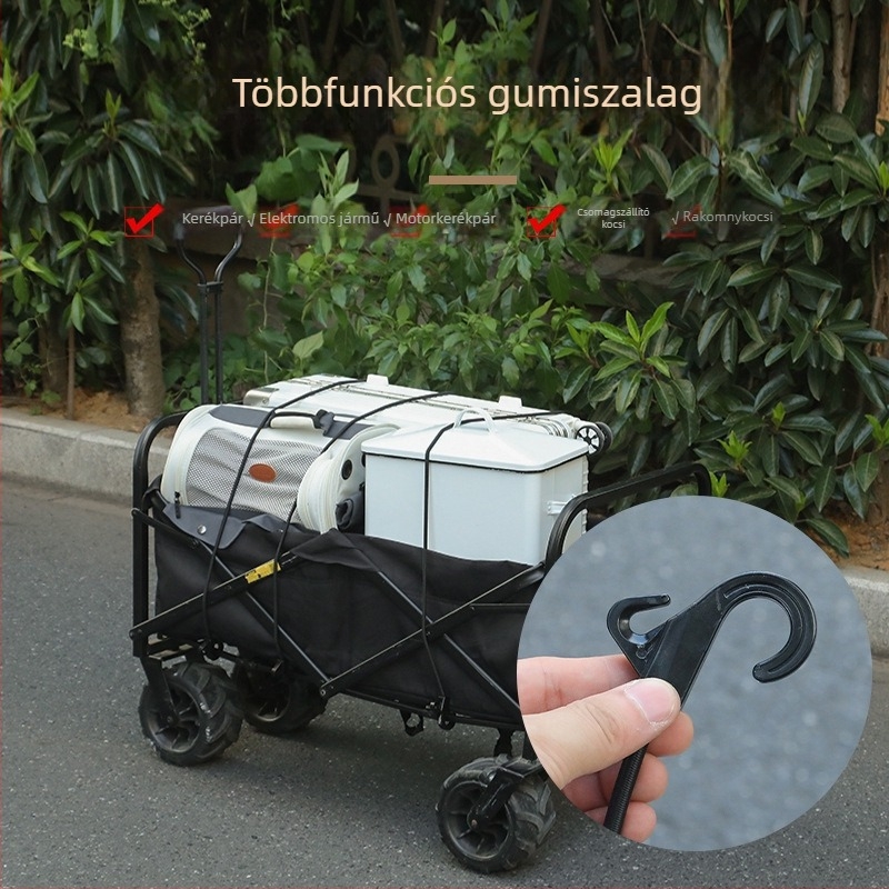 Kampós gumírozott kötél poggyász-kocsihoz, kemping-kocsihoz és kézikocsihoz
