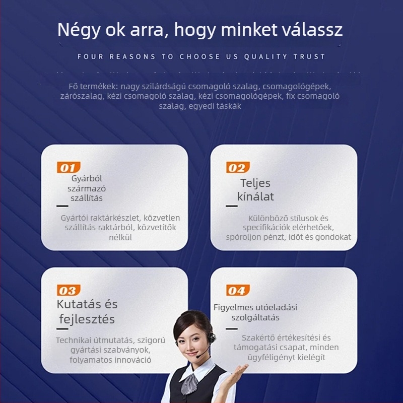 Kétoldalú PP csomagoló szalag gépi használatra, 0,6 mm vastagság, 20 kg szakítóerő, 10 kg tömeg