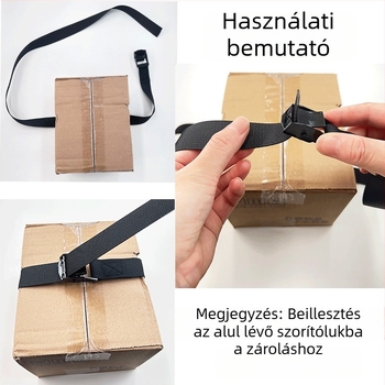 Cinkötvözet csatos szalag, nylon-poliészter-PP anyag, állítható feszítő, autókhoz és kültéri használatra
