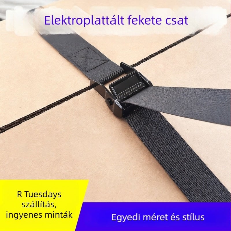 Cinkötvözet csatos szalag, nylon-poliészter-PP anyag, állítható feszítő, autókhoz és kültéri használatra