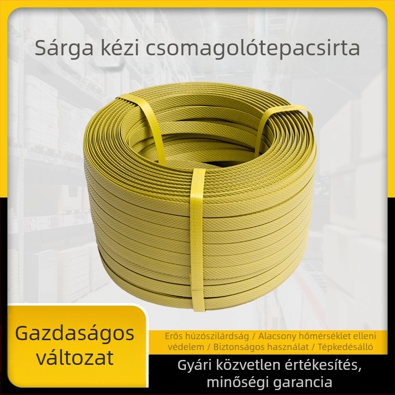 PP csomagoló heveder, szakítóerő 70 kg, tekercs Ø100, logisztikai csomagoláshoz