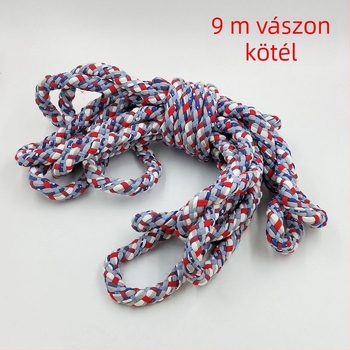 9 m pamutszövet rögzítő heveder dupla vas horoggal (teherbírás 50; eredet Guangdong)