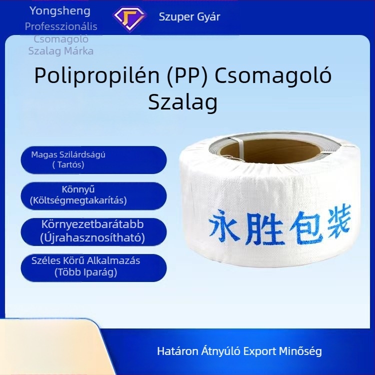 Gép csomagoló szalag Yongsheng, vastagság 0.8 mm, szakítószilárdság 50 kg, súly 10 kg