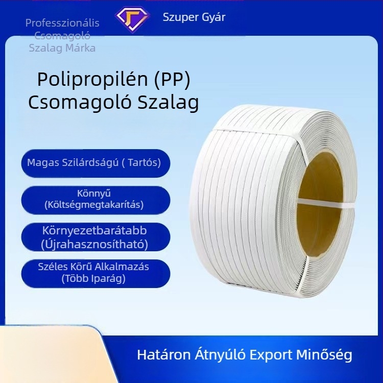 Gép csomagoló szalag Yongsheng, vastagság 0.8 mm, szakítószilárdság 50 kg, súly 10 kg