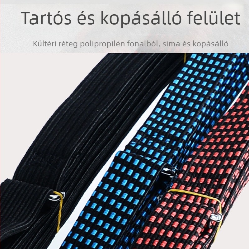 Motorkerékpár és rakomány rögzítő heveder – állítható hosszúság, szélesített és vastagodott, ultra rugalmas gumiszalag