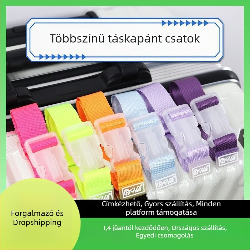 Koffer csomagoló pánt kampóval – Hordozható utazási rögzítő szalag