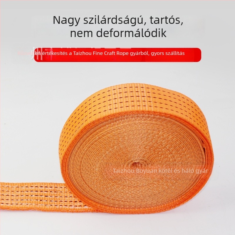 Erős poliészter heveder kettős kampóval, teher rögzítéséhez