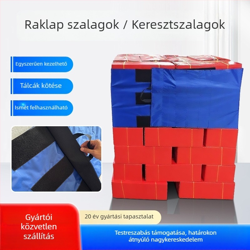 Longcheng teherhevederek Velcro-zárral, 50% nylon + 50% poliészter, öntapadós, raktárban és paletták kötözéséhez
