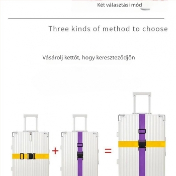 Utazási poggyász hevederek – Megerősített kereszt-záras heveder a kerekes táskákhoz (Anyag: Corduroy; Mintázat: See details; Funkció: Other)