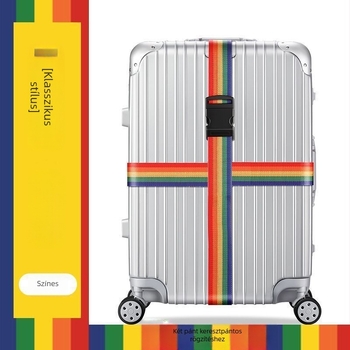 Utazási poggyász hevederek – Megerősített kereszt-záras heveder a kerekes táskákhoz (Anyag: Corduroy; Mintázat: See details; Funkció: Other)