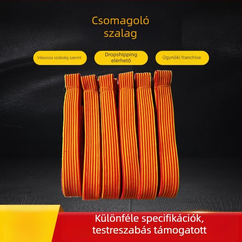 Csomagmegkötő pánt — magas rugalmasságú gumiszalag, Hongfa HF-005, teherbírás 10