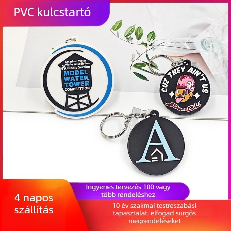 PVC kulcstartó 2D/3D epoxi rajzfilm figura - ajándék