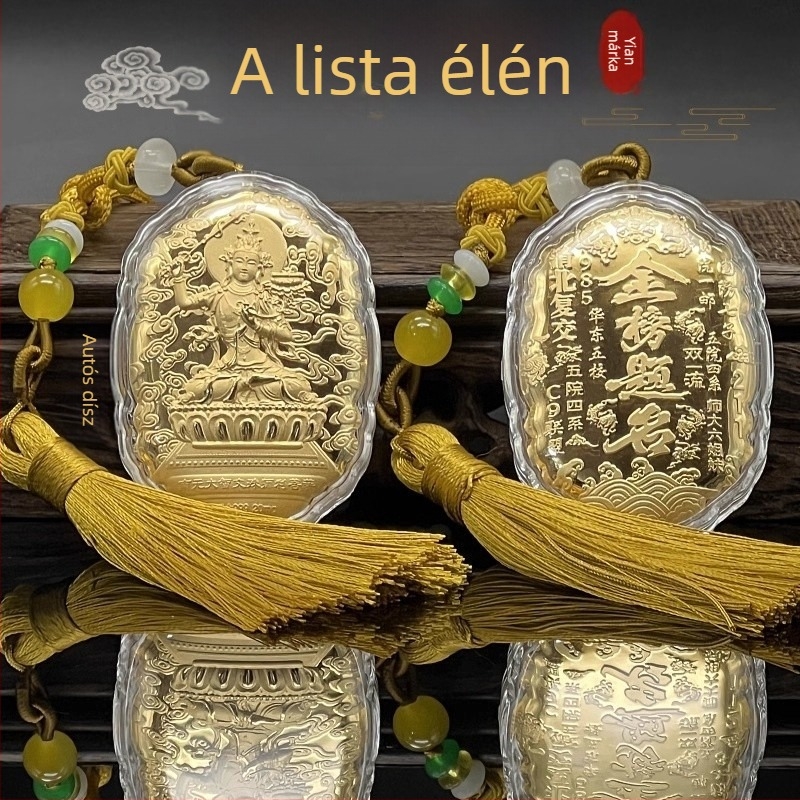 Etno-stílusú ötvözet medál vizsgákhoz, autó- és táskadísz