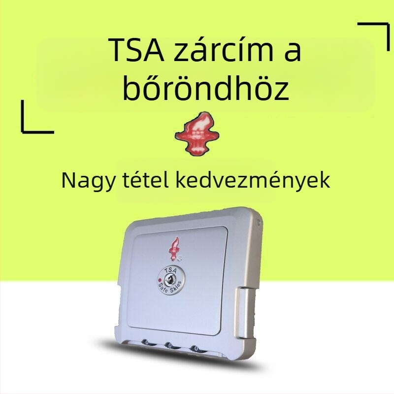 ABS poggyászzár jelszavas, TSA jóváhagyott, lopás elleni védelem