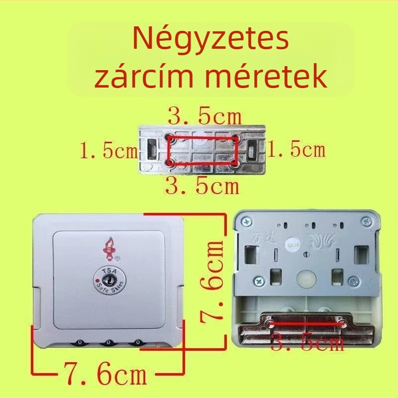 ABS poggyászzár jelszavas, TSA jóváhagyott, lopás elleni védelem